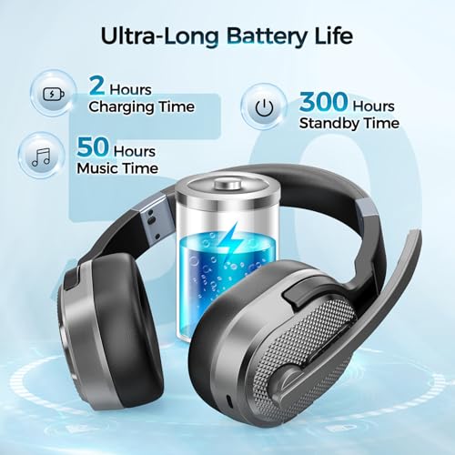 image for COSMUSIS Trucker Bluetooth Headset, Wireless Headsets with Noise Cance