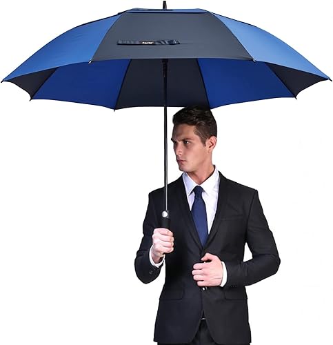 Miniatura 201 de G4Free - Paraguas de golf de apertura automática de 47, 54, 62 y 68 pulgadas - Paraguas extragrande con doble toldo, ventilado, a prueba de viento