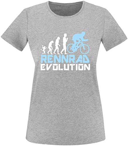Preisvergleich Produktbild EZYshirt® Rennrad Evolution Damen Rundhals T-Shirt