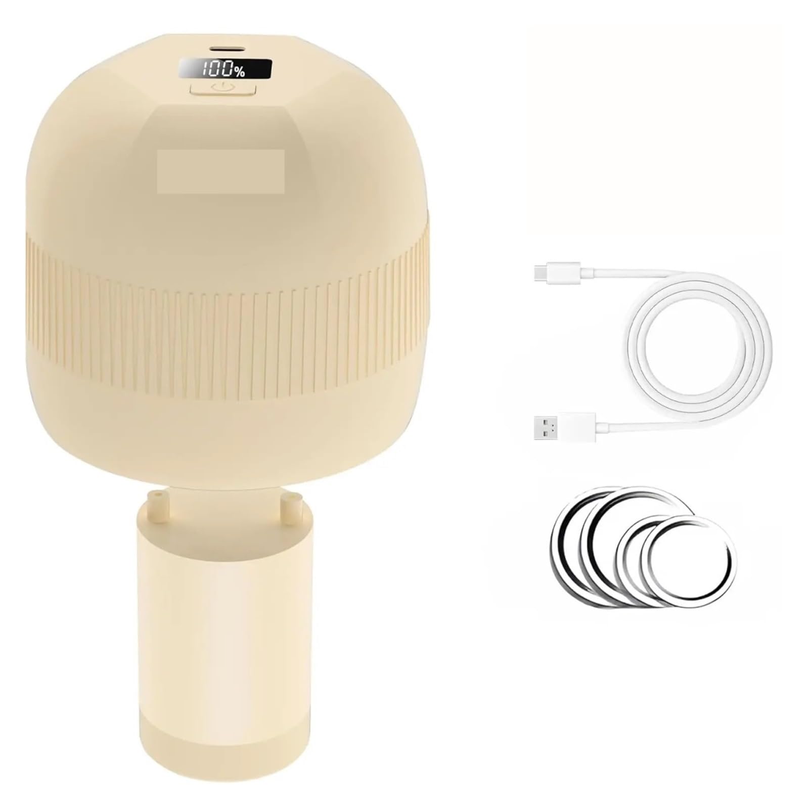 Kit De 2 Selladores Al Vacío Eléctricos Automáticos For Tarros Cocina (máquina Bombeo Con Tapas) For Conservación Alimentos Buen Efecto De Sellado(Khaki)