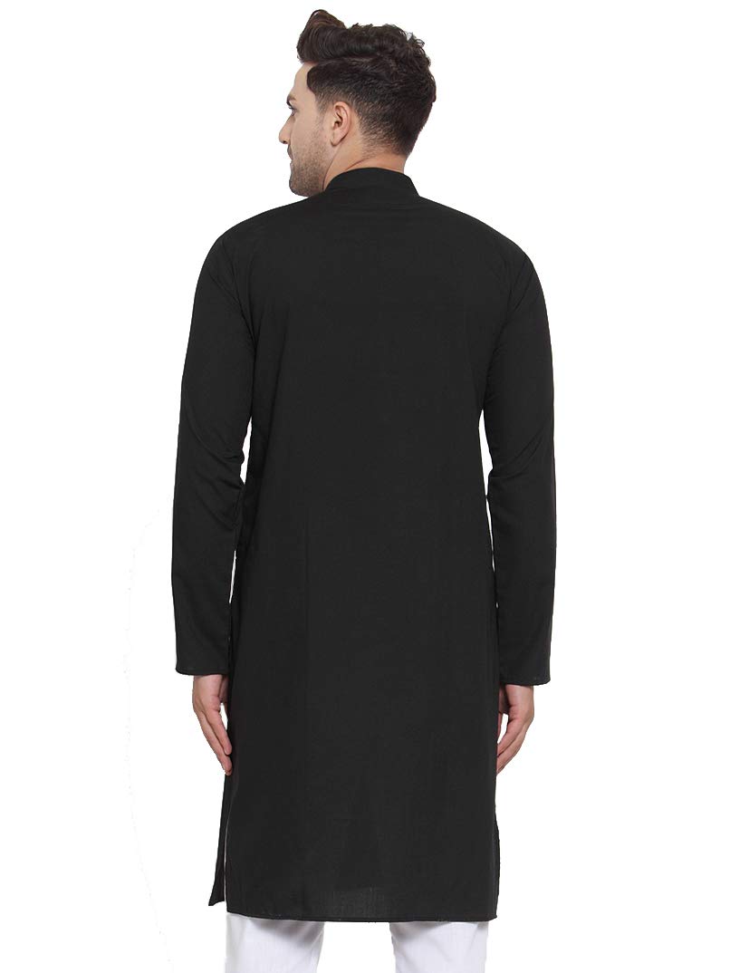 Jompers Men's Kurta (Black, Xl)