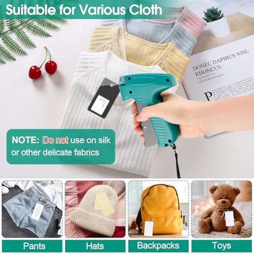 Price Tag Gun for Clothes, Retail Clothing Attacher Tagging Gun, Green | No Stitch Gun, 1008 Pcs Fasteners, Eva Bag for Easy Storage, Ergonomic Design, Not Easily Stuck, Garment Retailers Yard Sale