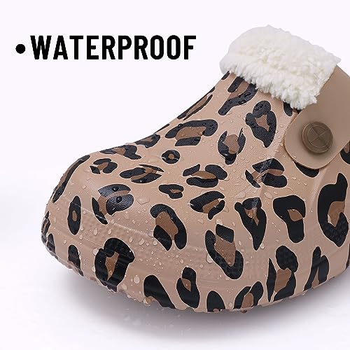 Image of Beslip Fur Lined Clogs for Women & Men Fuzzy Slippers with Memory Foam
