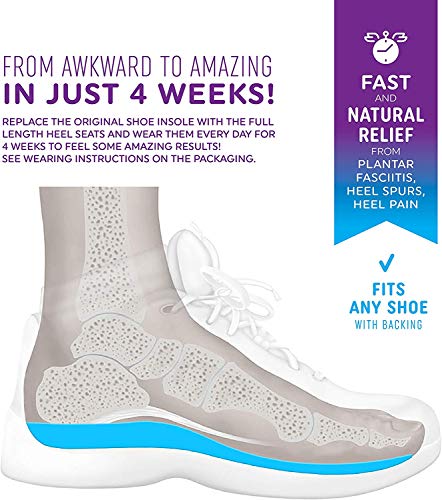 Heel That Pain Plantar Fasciitis Insoles | Full Length Heel Seats Foot Orthotic Inserts with Arch Support for Treating Heel Pain and Heel Spurs | Patented, Clinically Proven, 100% Guaranteed (Large)
