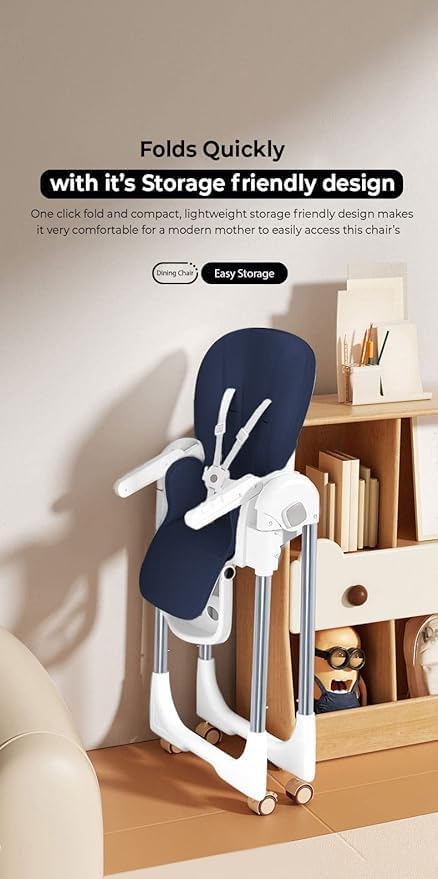 Image of Multifunction 6 in 1 Baby High Chair, Modern Safe & Compact Baby Highchair, Easy to Clean, Removable Tray, Easy to Assemble, 6 Options 3 Seat Positions