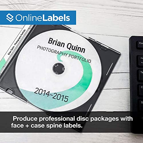4.65 Inch Full-Face Cd/Dvd Labels & Spine Label - Pack Of 200 Sets Of Cd/Dvd Stickers, 100 Sheets - Inkjet/Laser Printer - Online Labels #TOP6