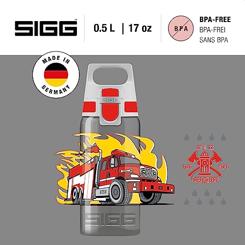 Sigg, Sports Water Bottle For Kids, Viva One Firetruck, Suitable For Carbonated Drinks, Leakproof, Dishwasher Safe, BPA Free - Image 2