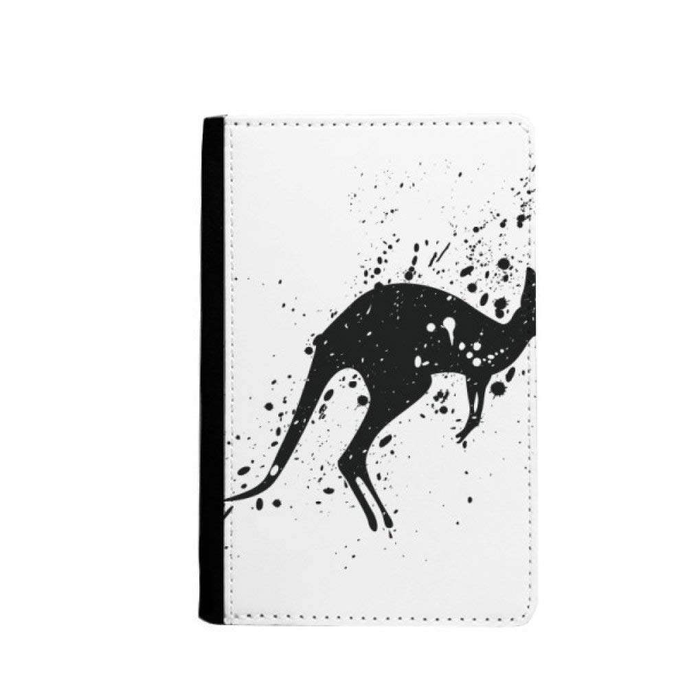 beatChong Australia Koala Kangaroo Silhouette Illustration Passport Holder Travel Wallet Cover Case Card Purse
