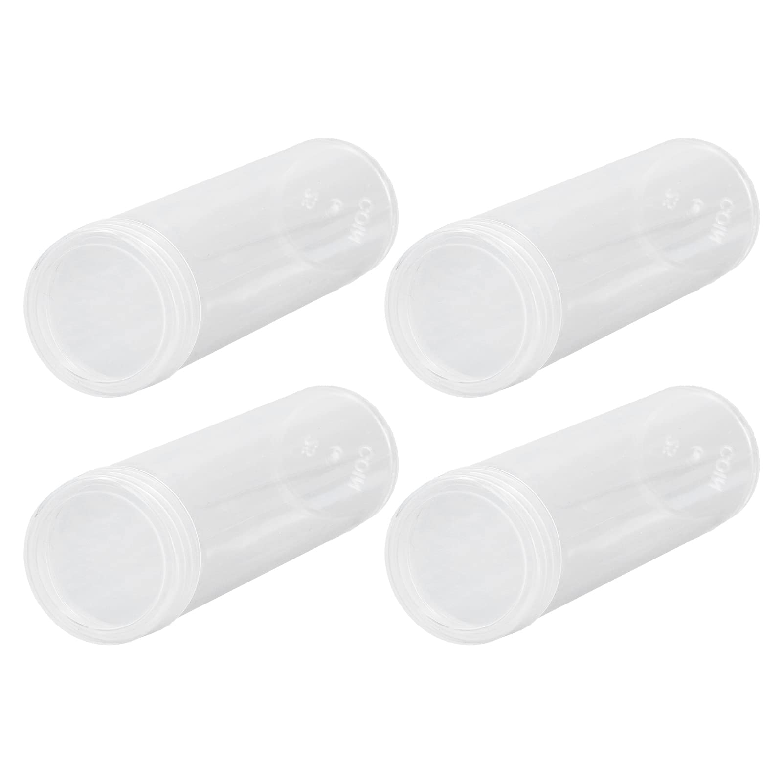 Tube de Rangement pour Pièces de Monnaie Transparent 25mm avec Éponge de Protection pour Collectionneurs Numismatique