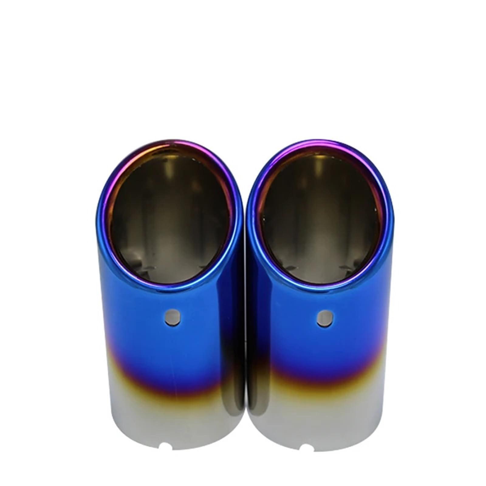 Car Silencer Pasuje do Bmw 3-seria F30 F31 F32 5-seria F10 F11 F18 520i 75mm Carbon tylny wydech samochodu rura wydechowa tłumik gardło(2pcs Blue)
