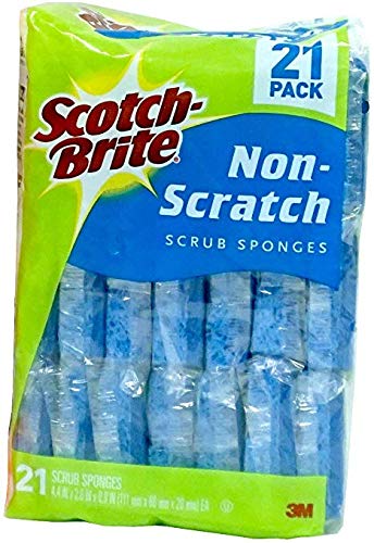 Scotch -Brite Non Scratch Scrub sponges - 21 Pack - Individually Wrapped(Pack of 4)