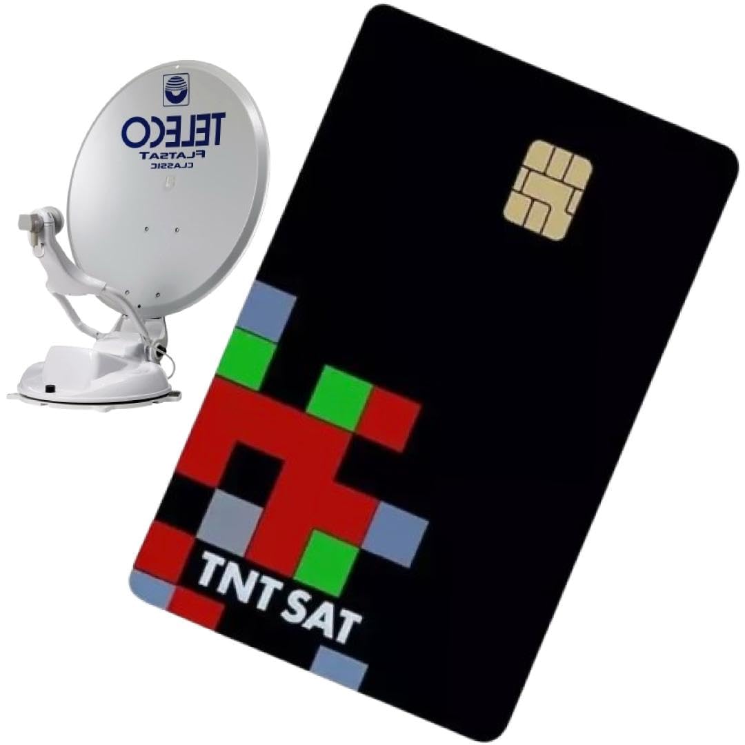 Tarjeta TNTSAT oficial nueva – Compatible con decodificador Satellite Astra 19.2 – Duración de 4 años