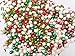Christmas Sprinkles Sugar Pearls candy 120g/ 4.2oz, Cupcake Cake Topper mix Holiday Sprinkles for Traditional Baking Manvscakes Jimmies Ice Cream Cookie Crystal Decorating Nonpareils (HCF-78)