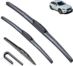 Juego de 3 escobillas de limpiaparabrisas delanteras y traseras compatible con Mazda CX-3 CX3 2014-2023, cepillos for ventana de parabrisas de 22 "+ 18" + 10 "