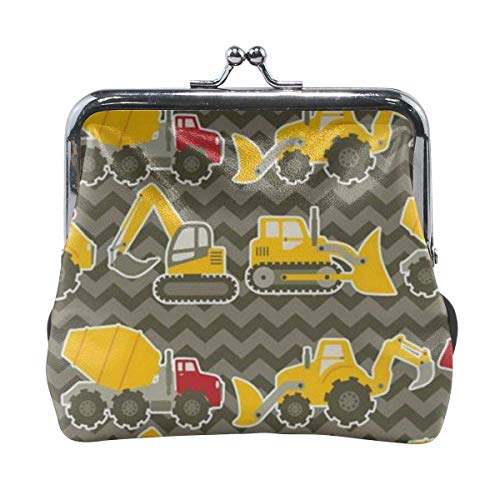 Preisvergleich Produktbild Baufahrzeuge Mode 'S Niedliche Leder Geldbörse Tasche Hasp Brieftasche Geldkartenhalter Mini Tasche Mit Kiss Lock Schnalle Für Mädchen, Geldbörse 11X10 cm