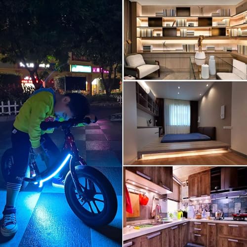 Image of MDee】COB LED Strip 4000K Nature White USB Powered 5V Flexible LED Tape Lights with USB Connector CRI 90+ 800LM /m 320LEDs /m for Indoor and Outdoor Decor(4000K Nature White 3.28ft /1m)