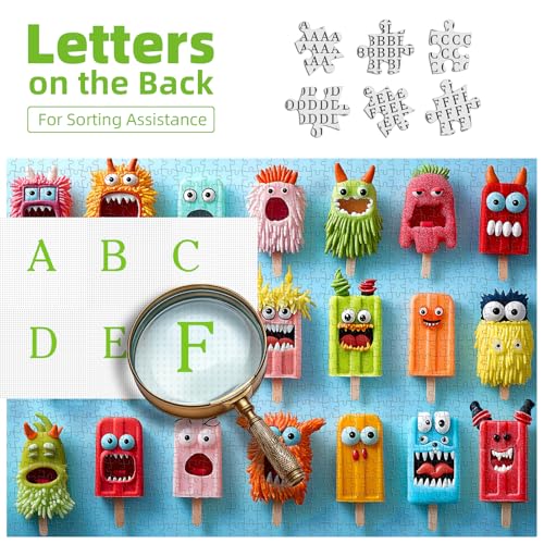 500 piece puzzles for adults funny colorful monster ice cream jigsaw puzzles 500 pieces cute food family puzzle challenging family puzzle games gift for adults 2134x1534