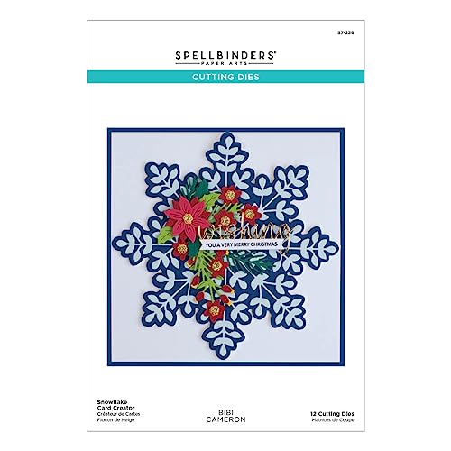 Spellbinders Snowflake Card Creator Etched Dies from The Bibi's Snowflakes Collection by Bibi Cameron, Metal