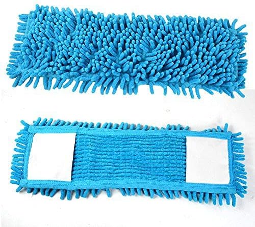 RRJ Home Cleaning Mop Microfiber for Wet and Dry Flat mop Pad Plain Refill (42x12 cm) - Set of 2