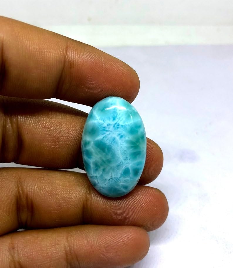 Larimar naturel ovale de qualité gemme pour création de bijoux d'exception - 3