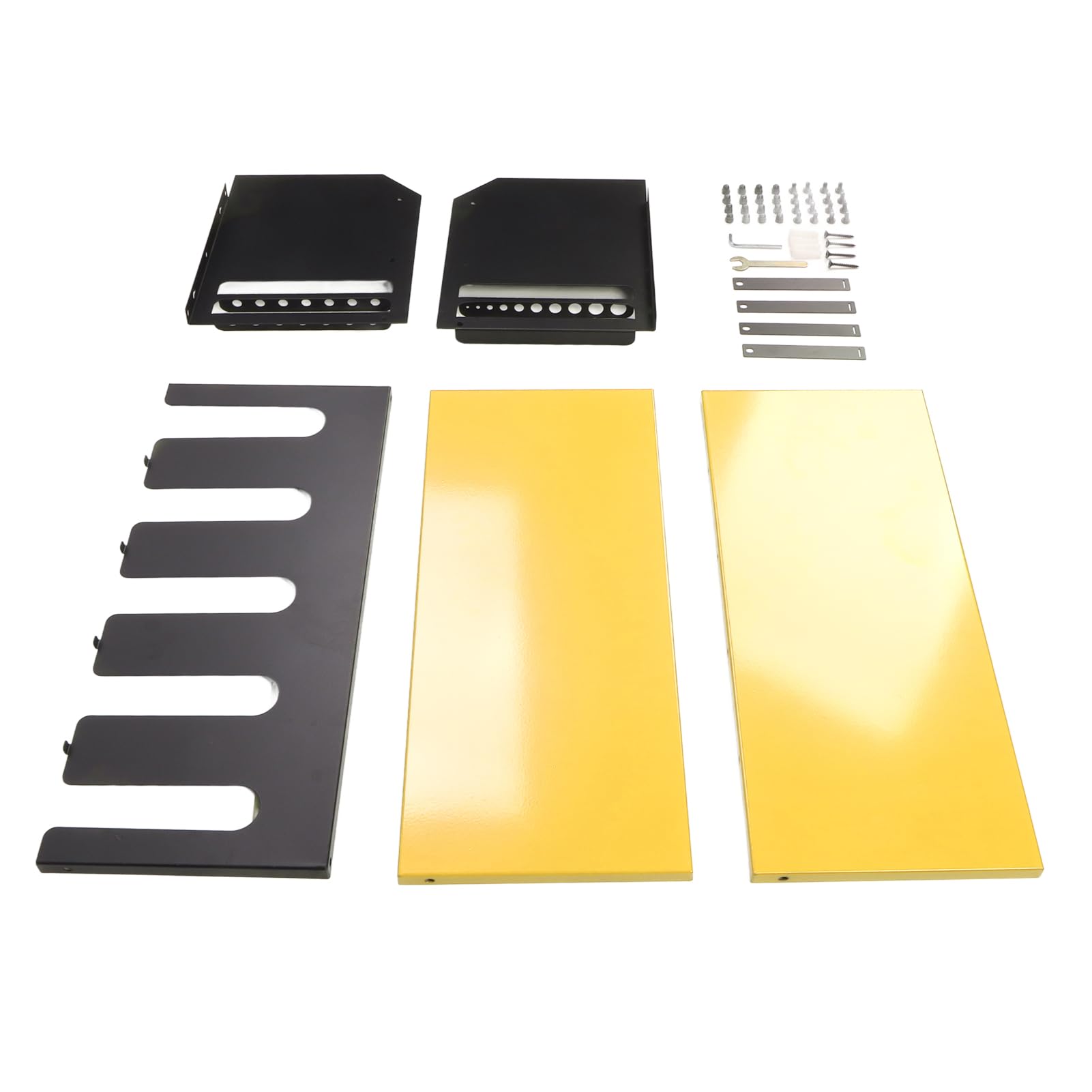 Organizador de Herramientas eléctricas, Soporte de Pared Resistente con 5 Ranuras, Estante de Almacenamiento para Taladro eléctrico, Material de Hierro para Taller de Garaje (Amarilla)