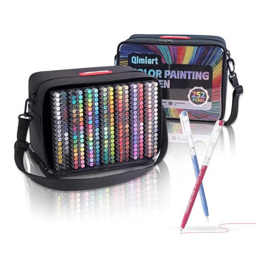 Xipan Colored Pen Gift Set 252 Pack Colorful Gel Pens for Black Paper & White Paper 0.6mm Fine Point Pens for Adult Drawing Coloring Journaling Note Taking Doodling Art Supplies and DIY Crafts