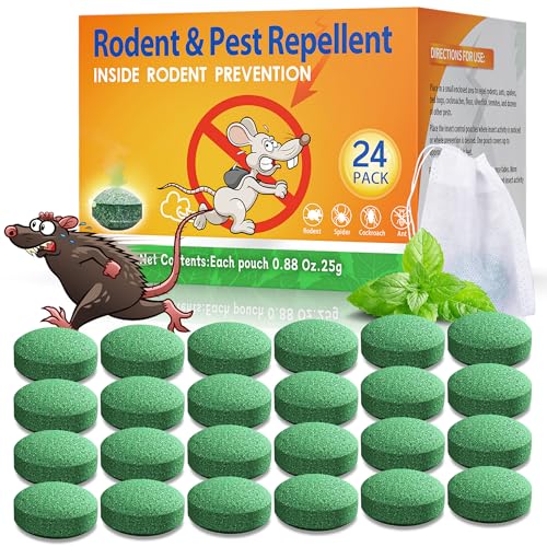 Rodent Repellent Pouches with Peppermint Oil (24 Packs)
