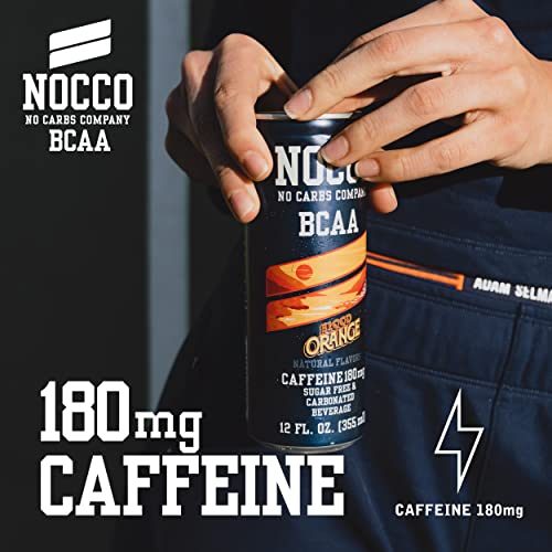 Image of NOCCO Zero Sugar Energy Drink, Variety Pack - 12 Fl Oz (12-Pack) - 180 mg Caffeine, Sugar-Free, BCAAs - Branched Chain Amino Acids, Carbonated, Low Calorie, B Vitamins, Grab & Go Performance Beverage