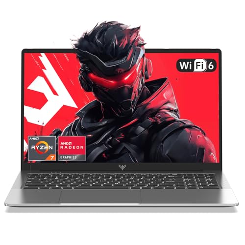 2026 New Gaming Laptop with AMD Ryzen7 5000 Series(Up to 4.3GHZ,8C/16T),AMD Radeon Graphics,16GB DDR4x2 512GB SSD Windows Laptop Computer with Numeric Keyboard,15.6 inch IPS Display,WIFI6