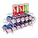 mDesign 2-Tier Metal Wire Standing Pop/Soda and Food Can Dispenser Storage Rack Organizer with Top Shelf for Kitchen Pantry, Countertop, Cabinet - Holds 12 Cans - 2 Pack - Chrome