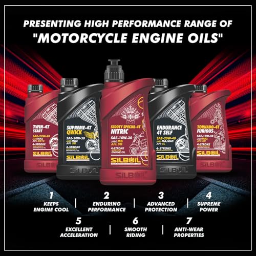 Image of SCOOTY SPECIAL 4T- NITRIC 10W-30 (API: SM) (JASO: MB) High Performance Synthetic Blend Engine Oil (800 ml, Pack of 1)