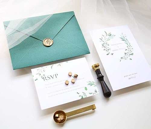 Miniatura 5 de UNIQOOO 180 piezas de cuentas de cera de sellado de caja de vino rojo vino metálico para sello de cera, ideal para adornar sobres de tarjetas,