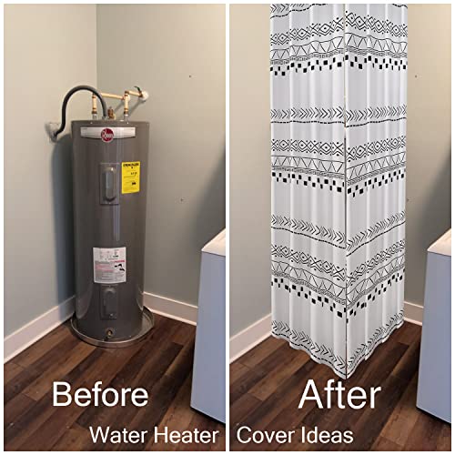 Boho White Curtains 84 Inches Long For Bedroom Aesthetic Modern Farmhouse Laundry Room Decor Teen Girls Hygge Scandinavian Unique Decorative Window Cotton Cute Drapes For Living Room 84 Length,Black #TOP5