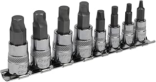 Sealey AK65600 Hex Socket Bit Set Lock-On 8pc 1/4