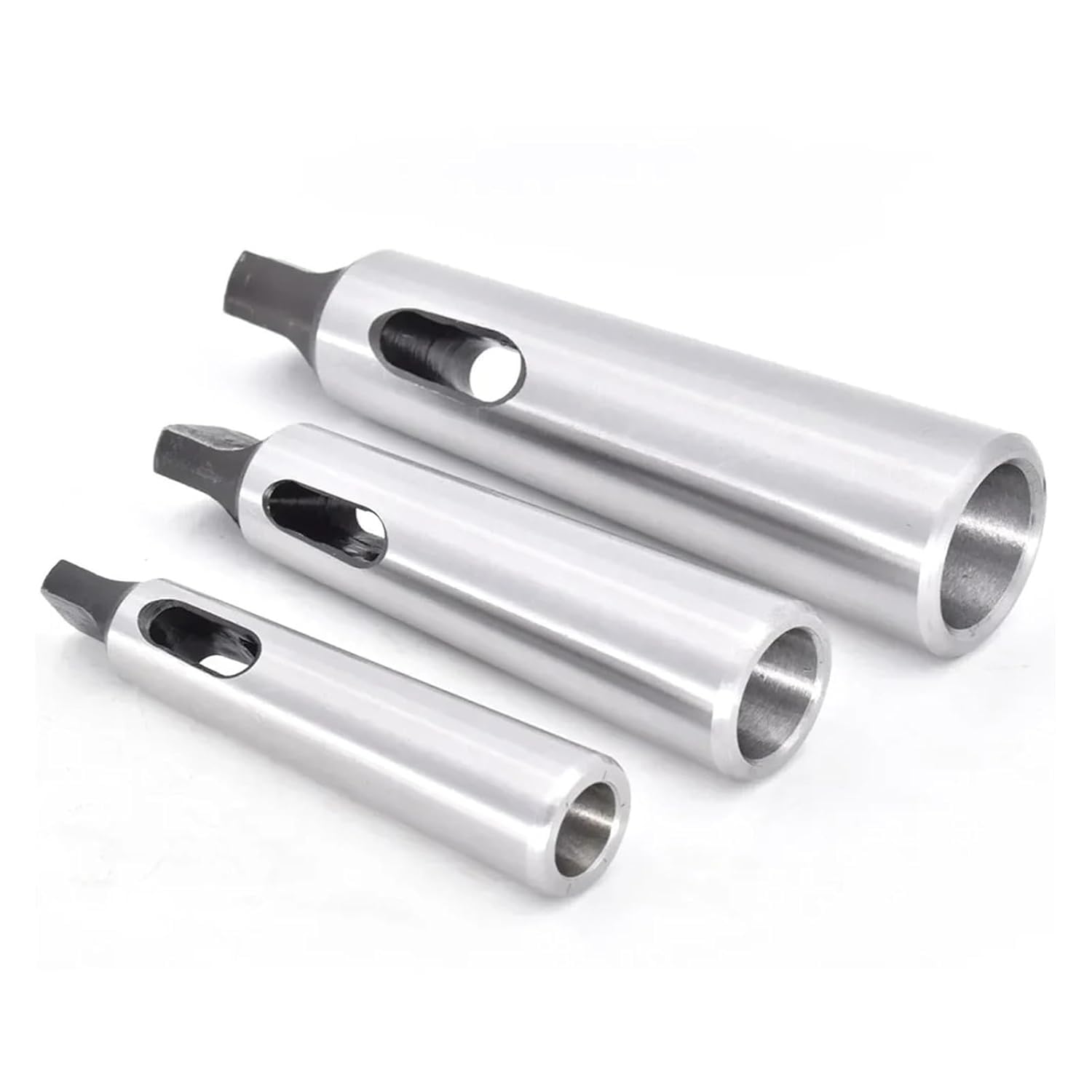 Wiertarka stożkowa Moore'a, Adapter stożkowy Morse'a 3-pak płaski ogon MT1-2 MT2-3 MT3-4 45 stal do wiertarko-frezarki