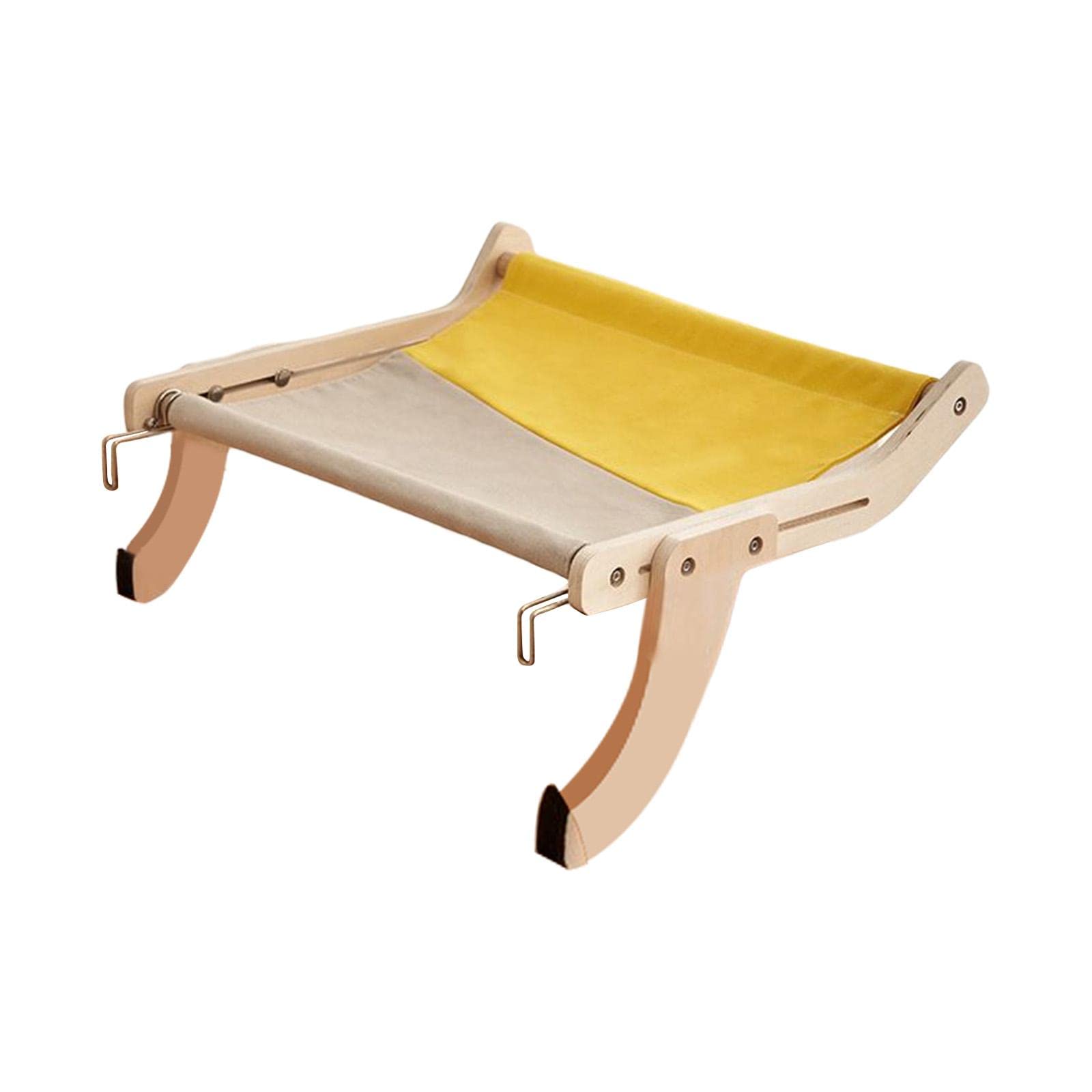 MagiDeal Chat fenêtre perchoir Balcon fenêtre Chat hamac étagère Robuste pour Chats d'intérieur Pas de Ventouse, Gris Jaune