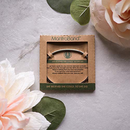 MantraBand Bracelets - Inspirational Engraved Adjustable Mantra Band Cuff Bracelet - Silver color - Gifts for Women…3