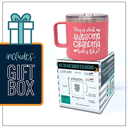 Best Grandma Gifts - Cute Grandma Coffee Mugs Tumbler Cups- Present For Gramma, Grammy, Grandmothers, Grandmom - Presents For Future New Grandma's For Christmas, Birthday, Mother's Day From Grandchild #TOP4