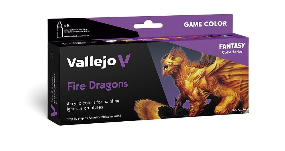 VAL72196 - AV Vallejo Game Color Set - Fire Dragons (x8)