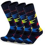 FINGER TEN Unisex Skisocken Herren Damen Kinder 2 Paar 31-35 35-40 41-45 Skistrumpf Baumwolle Sportsocken Skifahren Snowboard socken Für Mädchen Jungen,Thermosocken … (M, Dunkelblau)