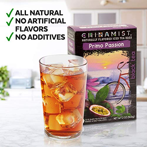 China Mist Iced Tea – Primo Passion Black Tea Infusion – Refreshing And Delicious – Each Tea Bag Yields 1/2 Gallon – 4 Bags. #TOP5