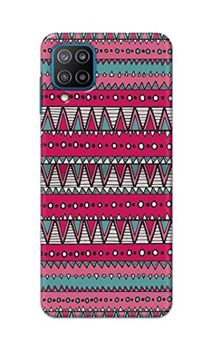 Image of Printed Hard Back Cover Case for Samsung Galaxy F12 Back Cover (Geometric Vintage Pattern) -1803