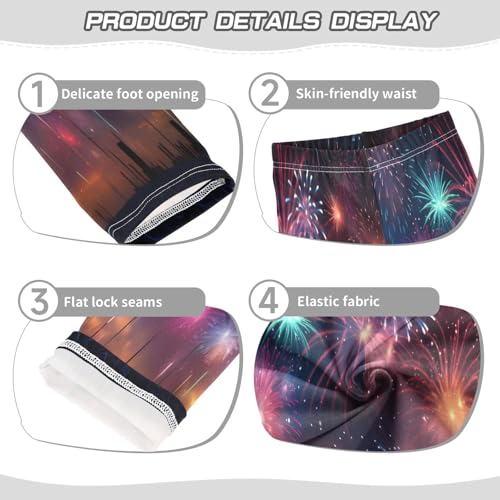 Toddler Girls Leggings Printed Yoga Pants Leggings Fireworks Starry Sky for Kids3