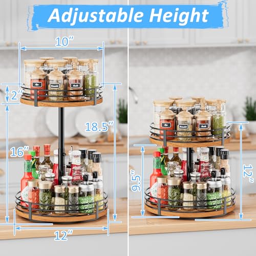 Ovicar TURNTABLE LAZY SUSAN ORGANIZER Lazy Susan Turntable Organizer Adjustable thumb #2