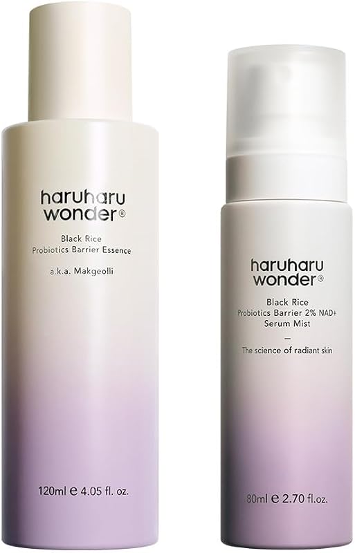 HARUHARU Wonder Black Rice Probiotics Duo com Essência e Bruma de Sérum 2% NAD+