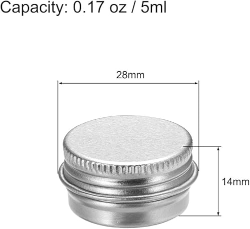 Miniatura 2 de uxcell  latas redondas de aluminio con tapa de metal para bálsamo labial, manualidades, cosméticos, velas, candies