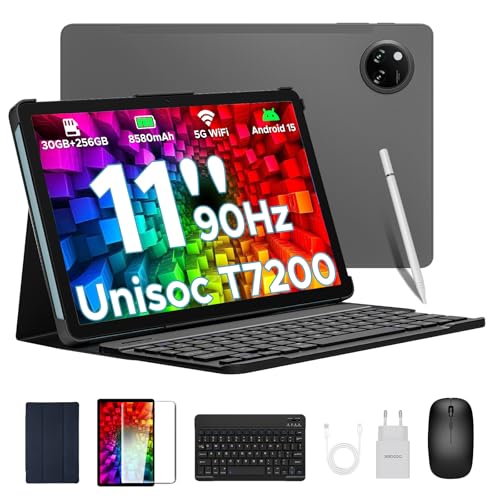 Image of Tab A9 Pro+ 11inch Tablet, 2026 New Android Tablet with Keyboard and Gemini AI, 30GB+128GB /2TB, 8580mAh, 90Hz, 13MP+5MP /Widevine L1 /Face ID /WiFi5 Octa-Core Gaming Tablet with Pen, Mouse&Case