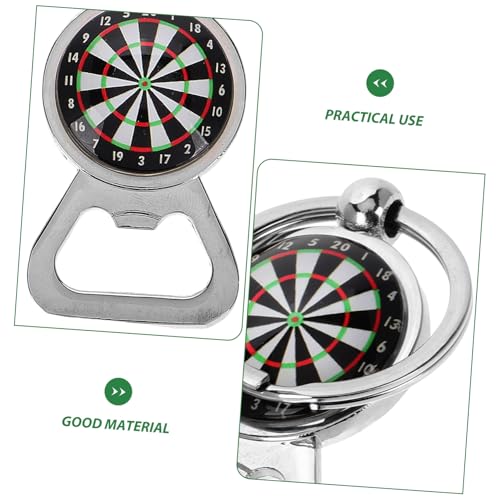 Board Target Key Holder Key Shackle Key Ring Car Gadgets Bottle Opener Accessories Beer Opener Keychain Dartboard Keychain Novelty Keychain Car Keychain Stainless Steel - Image 4