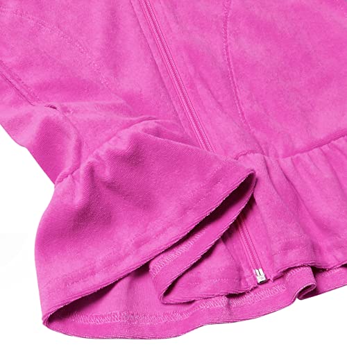 Image of CHILDRENSTAR Girls Swim Coverups Terry Swimsuit Cover-Up Hooded Zip-Up Beach Robe