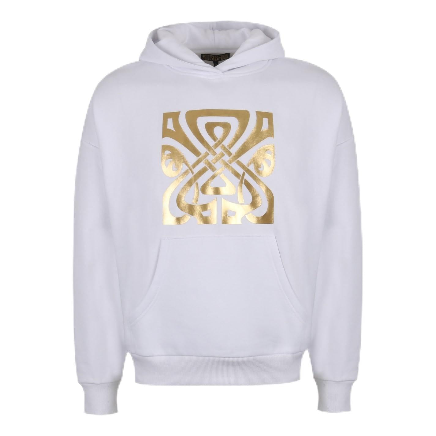 Biba Women's Over-The-Head Logo Fleece Hoodie Cream 12 (M)